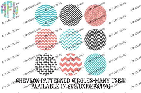 Download Free Chevron Pattern Circles without Border - SVG, DXF, EPS Digital CutFiles Cricut SVG DXF Files