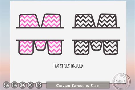 Download Free Chevron and Split Chevron Alphabet Files