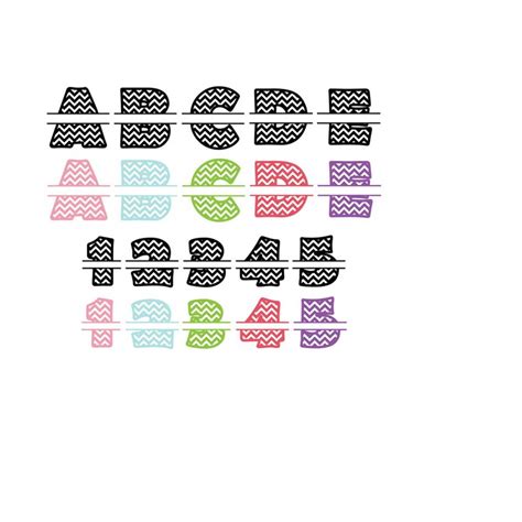 Download Free Chevron and Split Chevron Alphabet For Crafts