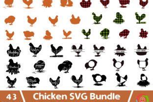 Download Free Chicken SVG Bundle - 18 Designs Commercial Use For Crafts
