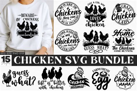 Download Free Chicken SVG Bundle - 18 Designs Cut Images