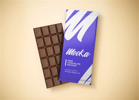 Download Free Chocolate Bar Packaging Mock-up PSD Generator