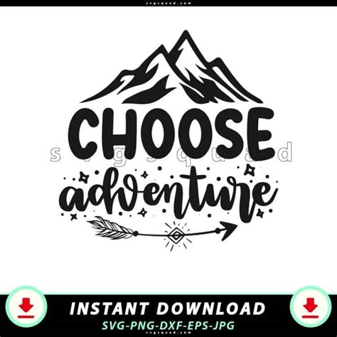 Download Free Choose Adventure SVG Cut File for Cricut Machine
