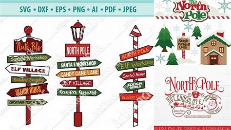 Download Free Christmas - North Pole Vector Clipart DXF Files
