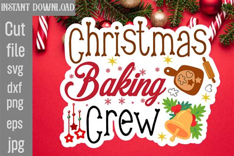 Download Free Christmas Baking Crew SVG Cut File Commercial Use For Crafts