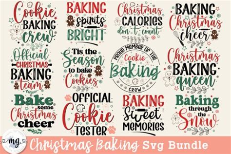 Download Free Christmas Baking SVG Cut File Files for Cricut