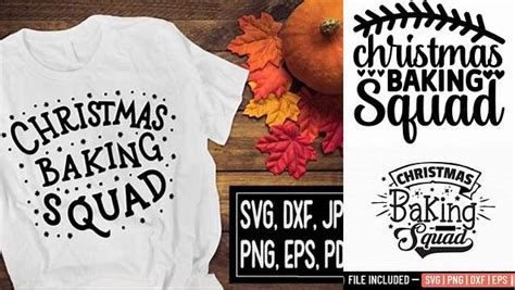 Download Free Christmas Baking Squad SVG Cut File For Crafts