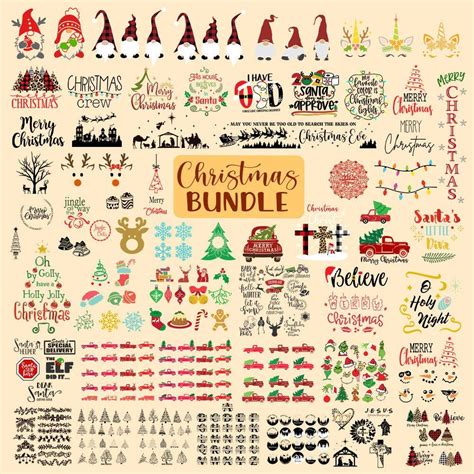 Download Free Christmas Bundle for Cricut Machine