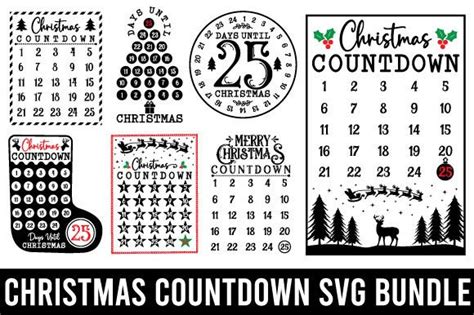 Download Free Christmas Countdown SVG Cut File For Crafts