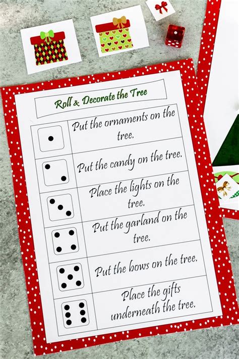 Free Christmas Dice Game Printable