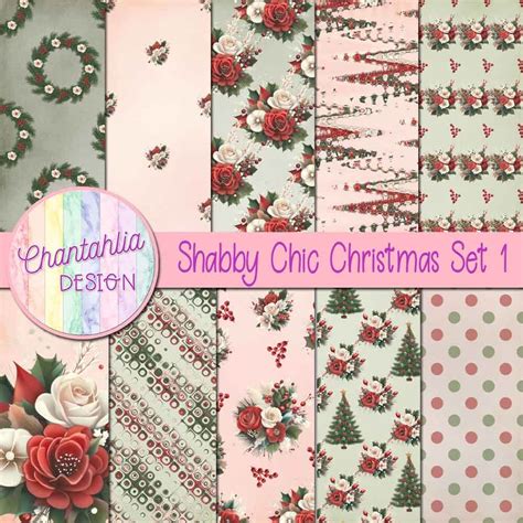 Download Free Christmas Digital Papers Commercial Use DXF Files