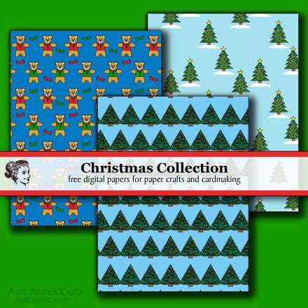 Download Free Christmas Digital Papers For Crafts
