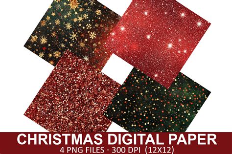 Download Free Christmas Glitter Digital Paper DXF Files