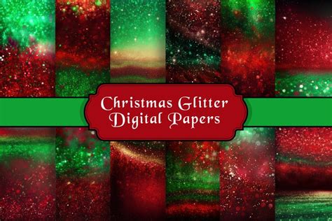 Download Free Christmas Glitter Digital Paper Files
