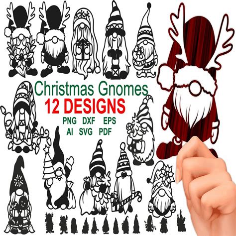 Download Free Christmas Gnomes SVG Bundle Cut Files