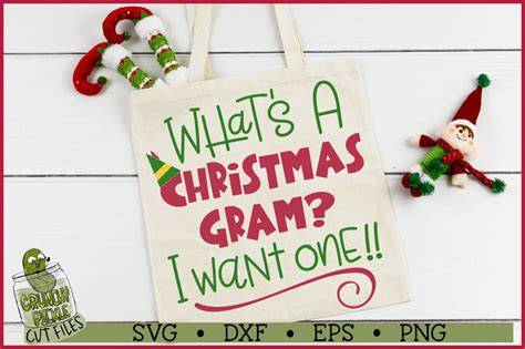 Download Free Christmas Gram Elf Phrase SVG File Files