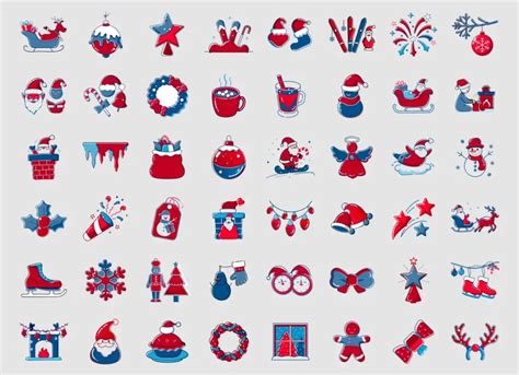 Download Free Christmas Icons Collection Commercial Use Free PSD Mockups
