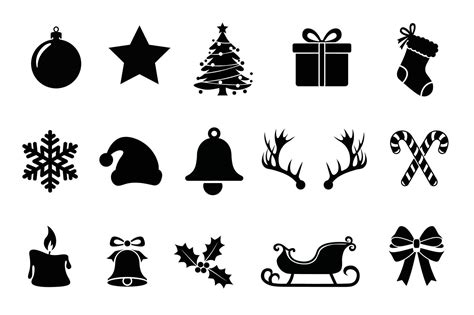 Download Free Christmas Icons Collection Silhouette
