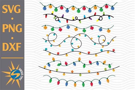Download Free Christmas Light SVG, PNG, DXF Digital Files Include DXF Files