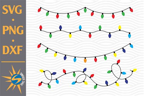 Download Free Christmas Light SVG, PNG, DXF Digital Files Include For Crafts