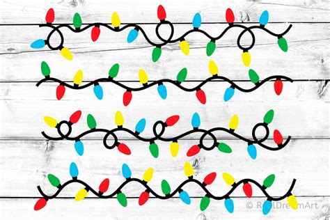 Download Free Christmas Lights - SVG File, DXF File Silhouette DXF Files