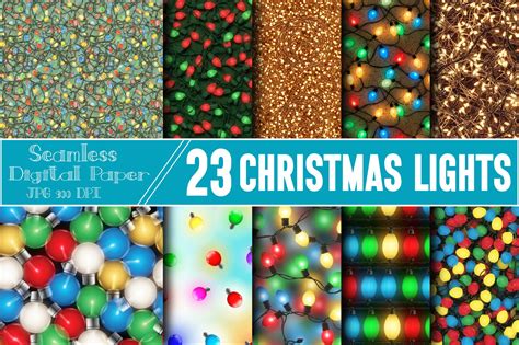 Download Free Christmas Lights Digital Paper Commercial Use For Crafts