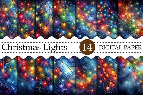 Download Free Christmas Lights Digital Paper Easy Edite