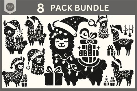 Download Free Christmas Llama SVG Files