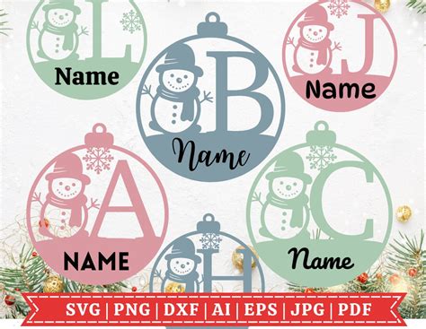 Download Free Christmas Monogram SVG Bundle Cut Images