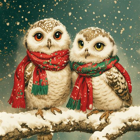 Download Free Christmas Owls Commercial Use
