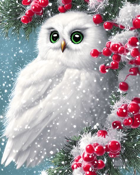 Download Free Christmas Owls Easy Edite