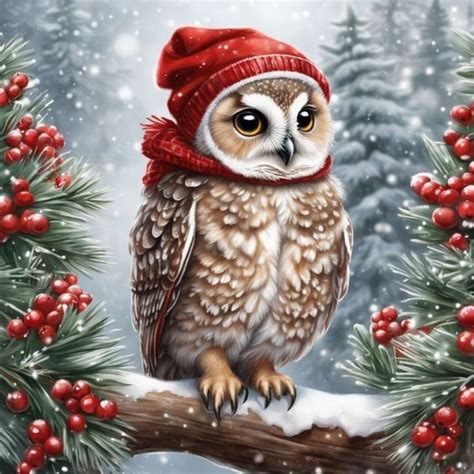 Download Free Christmas Owls Files Free PSD Mockups