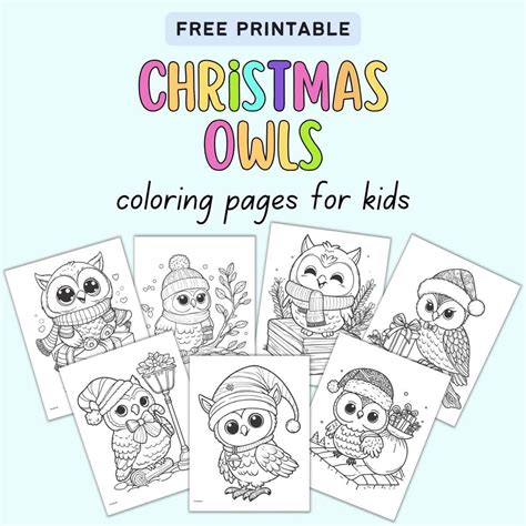 Download Free Christmas Owls Printable