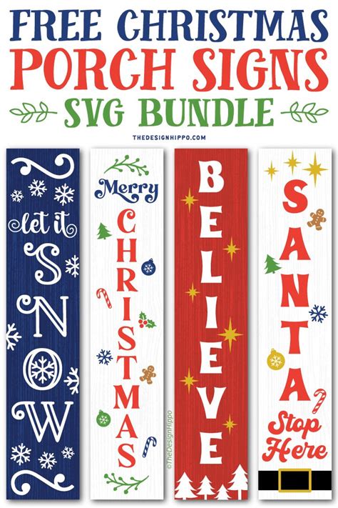 Download Free Christmas Porch Sign SVG DXF Files
