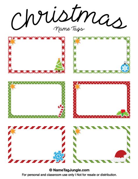 Free Christmas Printable Name Tags