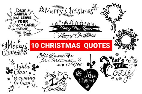 Download Free Christmas Quotes Bundle For Crafts
