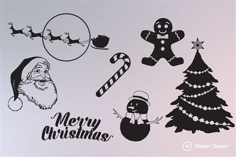 Download Free Christmas Sign Maker's Bundle Commercial Use DXF Files