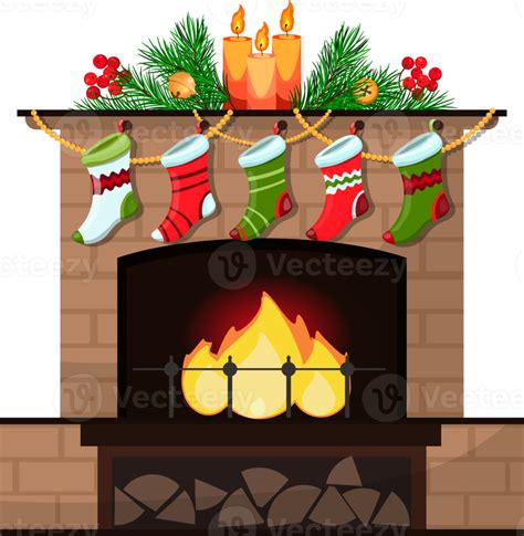Download Free Christmas Stocking and Fireplace | SVG | PNG | DXF Files DXF Files