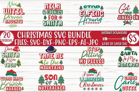 Download Free Christmas Svg Bundle vol- 14 DXF Files