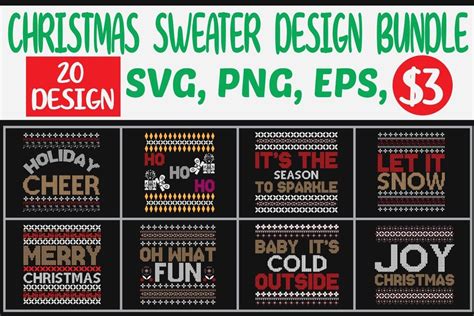 Download Free Christmas Sweater Bundle Crafts