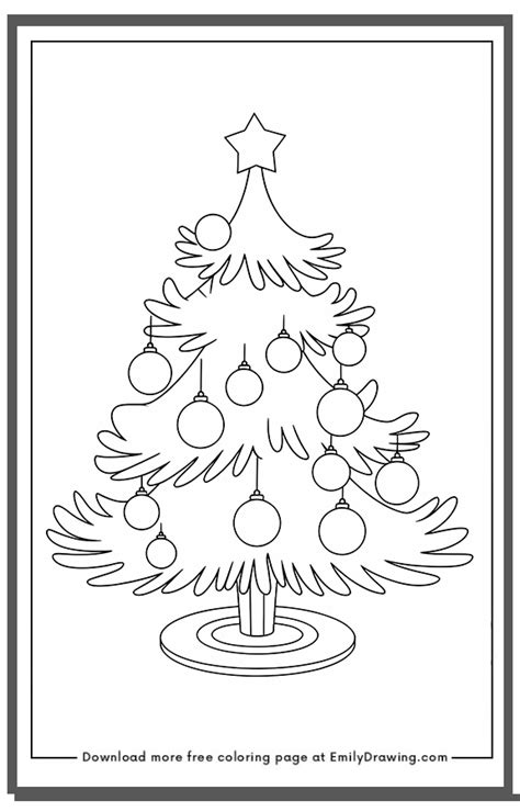 Free Christmas Tree Coloring Page