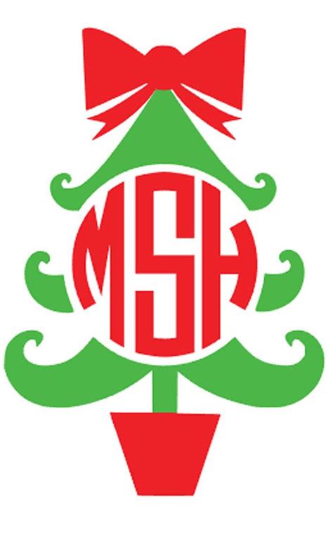 Download Free Christmas Tree Monogram Images