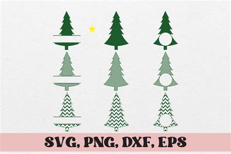 Download Free Christmas Tree Monogram for Cricut Machine