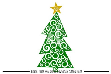 Download Free Christmas Tree SVG / DXF / EPS / PNG Files Printable