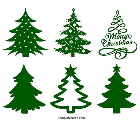 Download Free Christmas Tree SVG Cut File Silhouette
