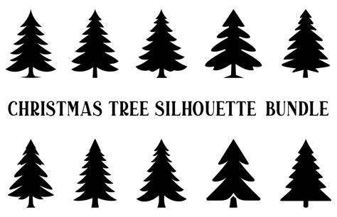 Download Free Christmas Trees For Silhouette