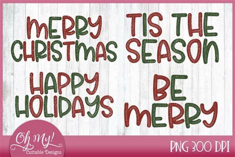 Download Free Christmas Word Bundle cut files Commercial Use