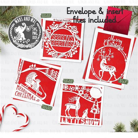 Download Free Christmas card bundle Commercial Use DXF Files