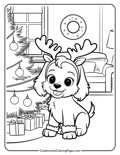 Download Free Christmas dog design Printable
