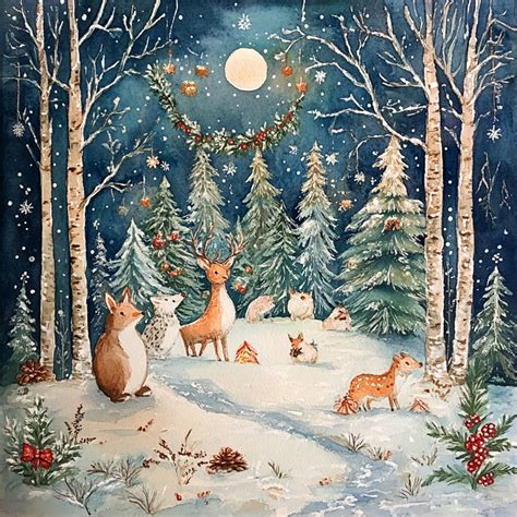 Download Free Christmas forest Commercial Use